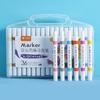 12/24/36/48colors Dual Tip Acrylic Markers,Dual Sided Paint Pens Waterbased for Rock Painting,Wood,Canvas,Glass,Ceramic Surfaces