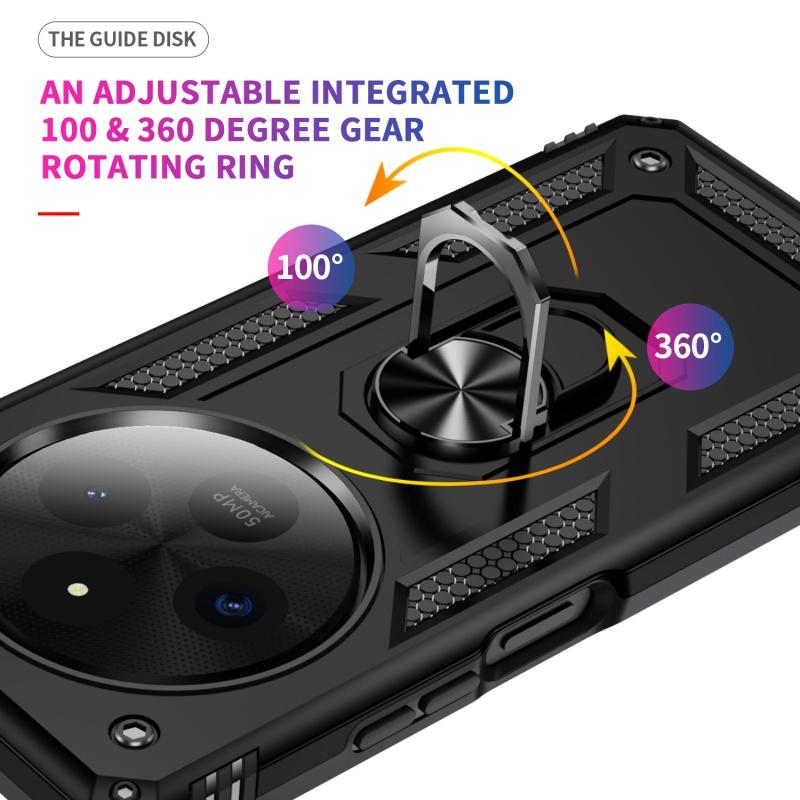 Pro Xiaomi Redmi 14C 4G Pouzdro Luxusní Brnění Magnetický Kovový Kroužek Pouzdro na Telefon pro Redmy 14C 14 C Redmi14C Stojan Držák Zadní Kryt