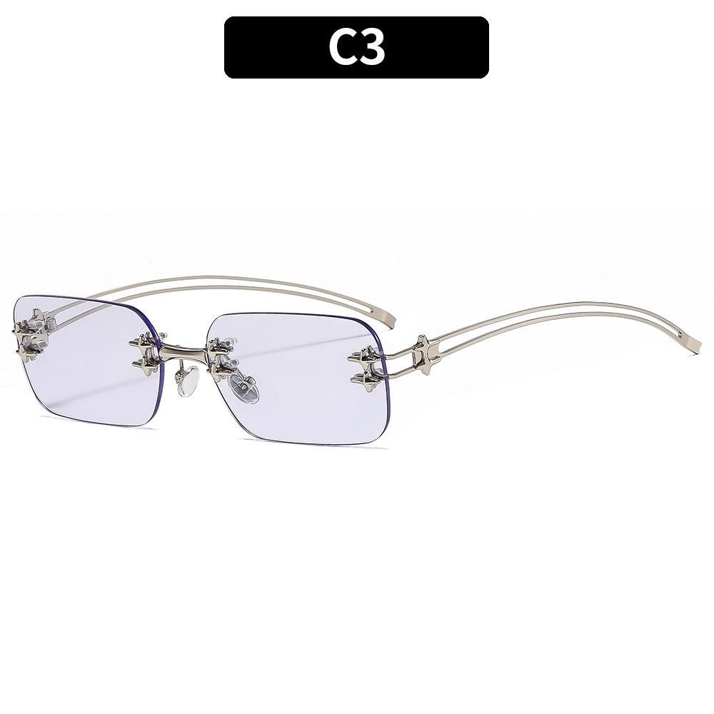 New Fashion Frameless Star  Sunglasses Trendy Sunscreen Punk Sun Glasses Personalized Photograph Tools Cat Walk Sunglasses