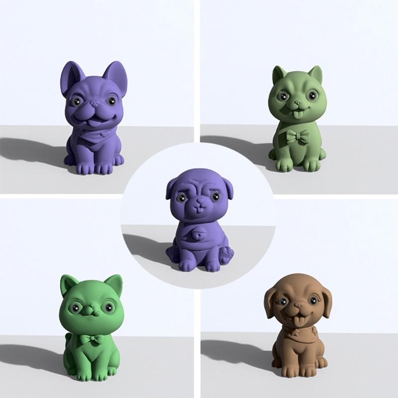 3D Dog Soap Mold Silicone Chocolate Fondant Mold Candle Making DIY Crystal Resin
