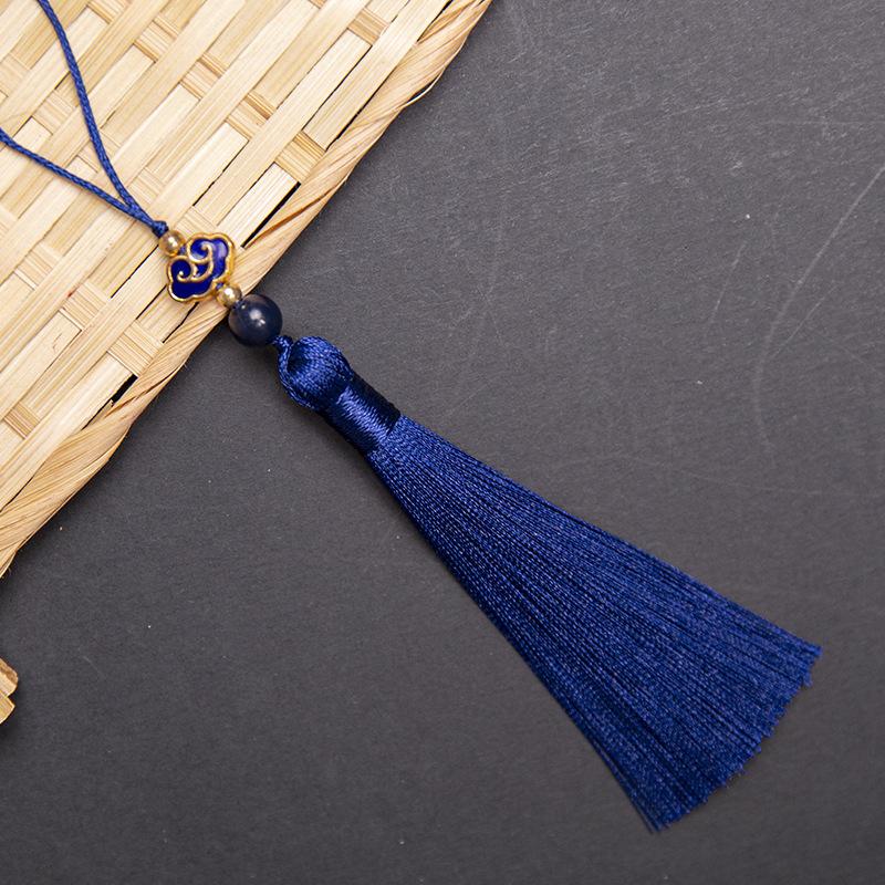 10cm Polyester Silk Tassels Auspicious Clouds Cap Fringe for DIY Crafts Bag Clothing Accessories Curtains Home Decoration 5PCS