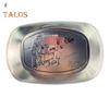 Retro Tinplate Dinner Plate Stainless Steel Serving Tray Round Seasoning Plates Platter Kitchen Gadget for Fruits Desserts Fried Chicken