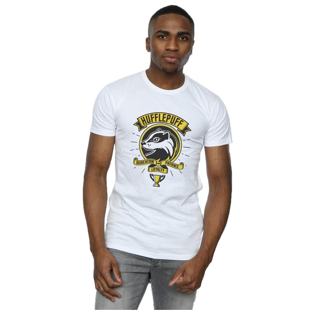 Harry Potter Mens Hufflepuff Toon Crest T-Shirt