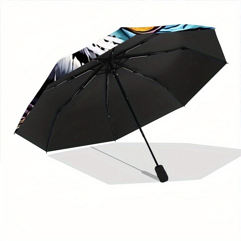1pc Whimsical Feline Automatic Open 8-Rib Windproof Umbrella, Travel & Commuting, Suitable for All Seasons