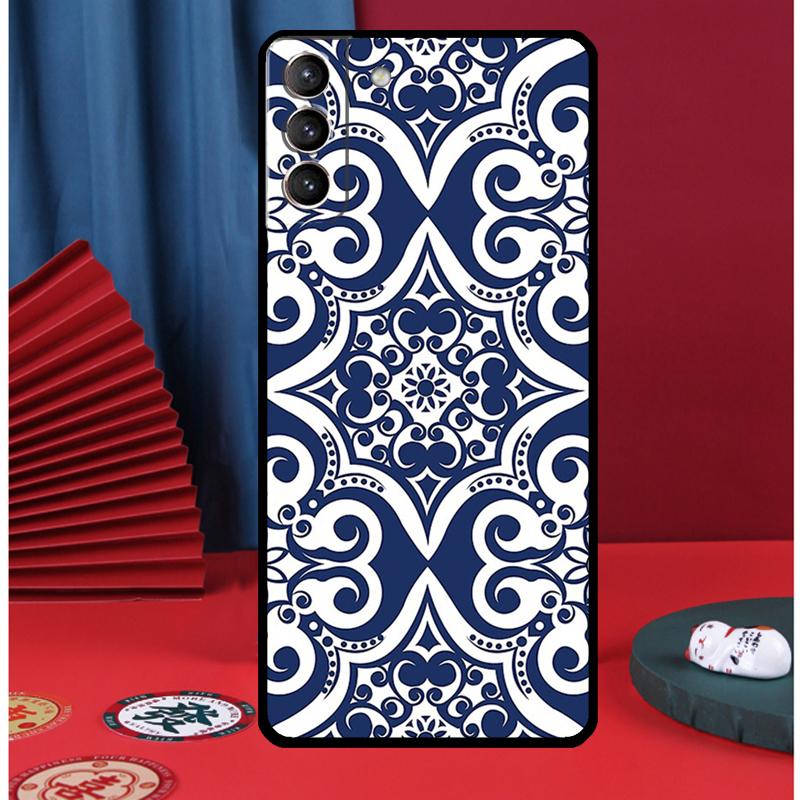 Moroccan Pattern Phone Case For Samsung Galaxy S25 S24 Ultra S9 S10 S20 S21 S22 S23 Plus S24 FE Back Cover