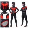 (130) Børnekostume Miles Morales Spiderman Cosplay Jumpsuit Halloween Cosplaydragt
