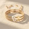 Pearl Bead Star-Shaped Bracelet Adjustable Casual Bracelet Bangle Woven Bracelet  Men