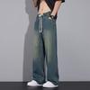 Jeans Men's New American Trendy High Street Straight Pants Loose and Versatile Casual Trousers Men's Clothing