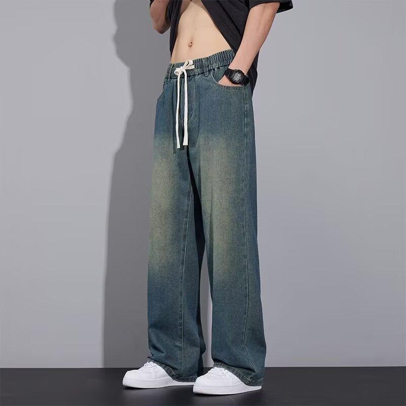 Jeans Men's New American Trendy High Street Straight Pants Loose and Versatile Casual Trousers Men's Clothing