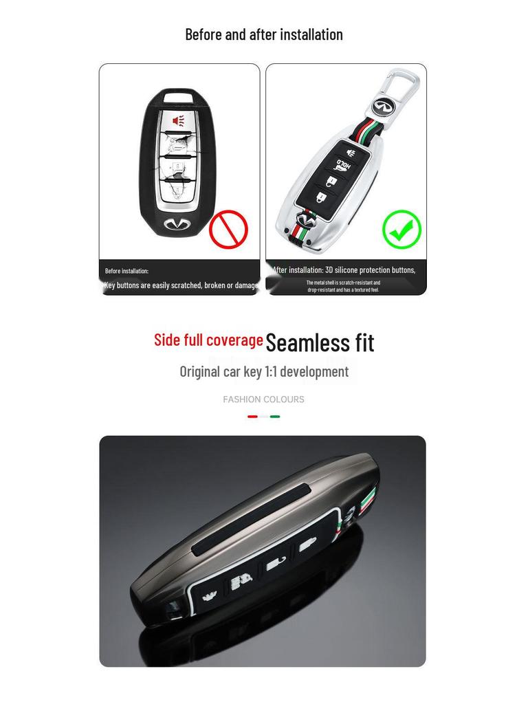 Infiniti Q50L/QX50/QX60 Q70 Key Cover: Fits Second-Gen G25 Models.