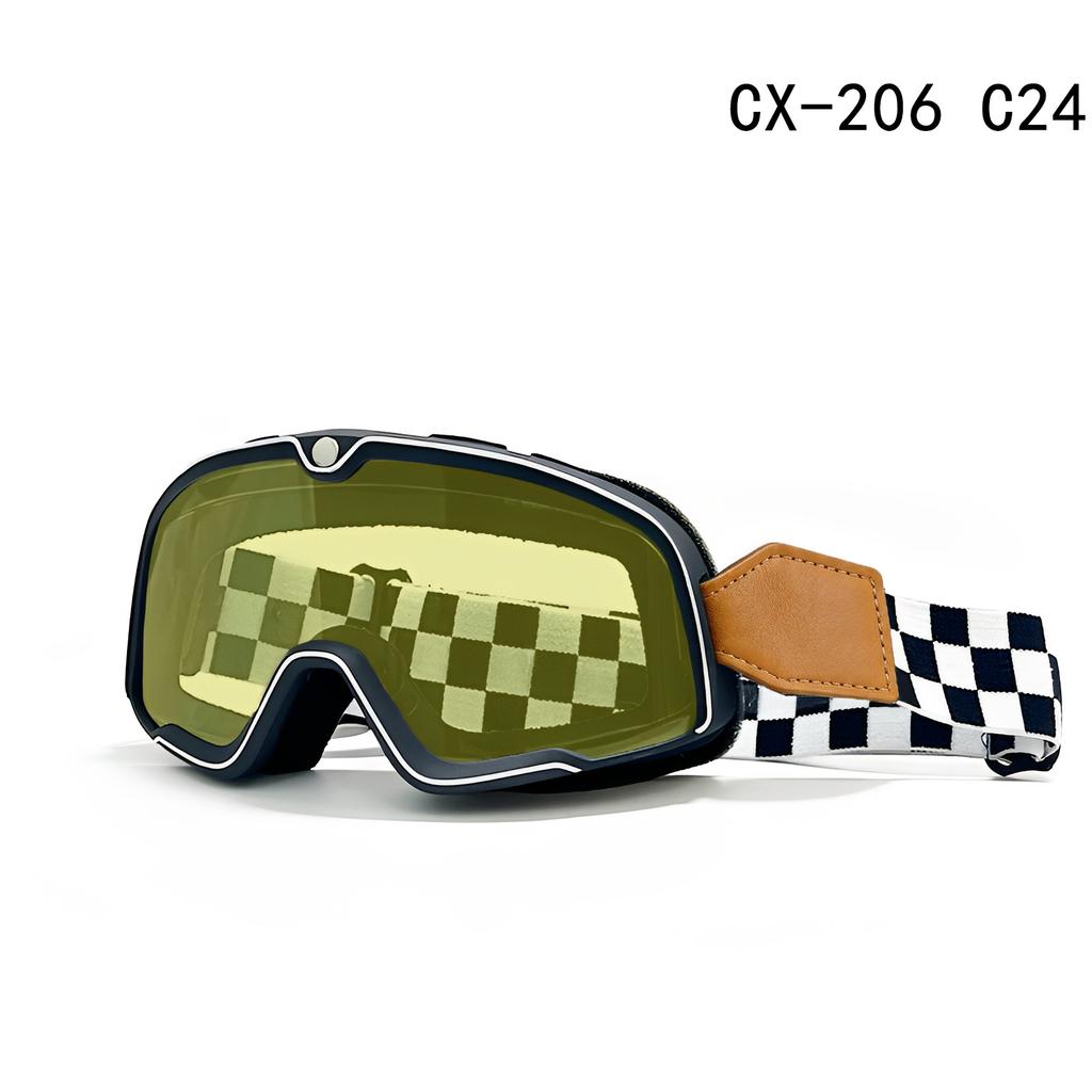 Vintage-Schutzbrille Harley-Motorradbrille Winddicht Sand Lokomotive Geländefahrt Halbschalenhelm 3/4 Helm Brille