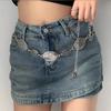 1 Piece Set of Waist Chain Accessories for Women's Retro Bohemian Ethnic Style High-end Silver Metal Chain Belt with Skirt Belt