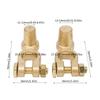 1 Pair Brass Battery Terminal Converter For Auto Positive Negative Top Post  Adapter Battery Connectorfor for Car RV Boat Truck