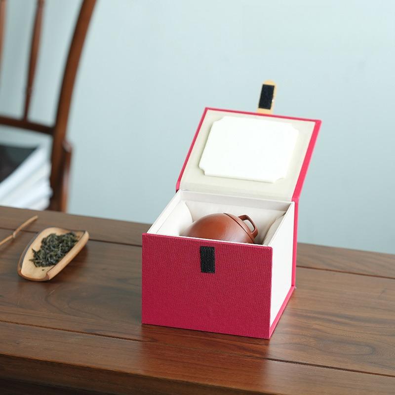 1 Stück Klettverschluss Brokatbox Retro Kulturelle Geschenkbox Meistertasse Aufbewahrung Verpackungsbox