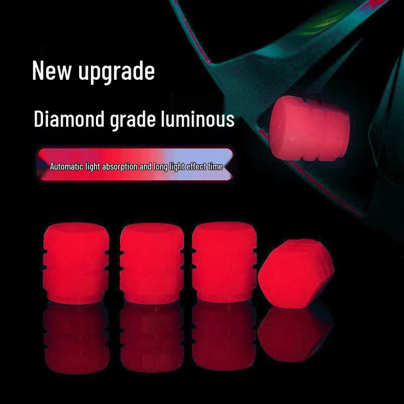 

Luminescent Valve Caps for Car, EV, or Motorcycle Tires – Universal Fit красный
