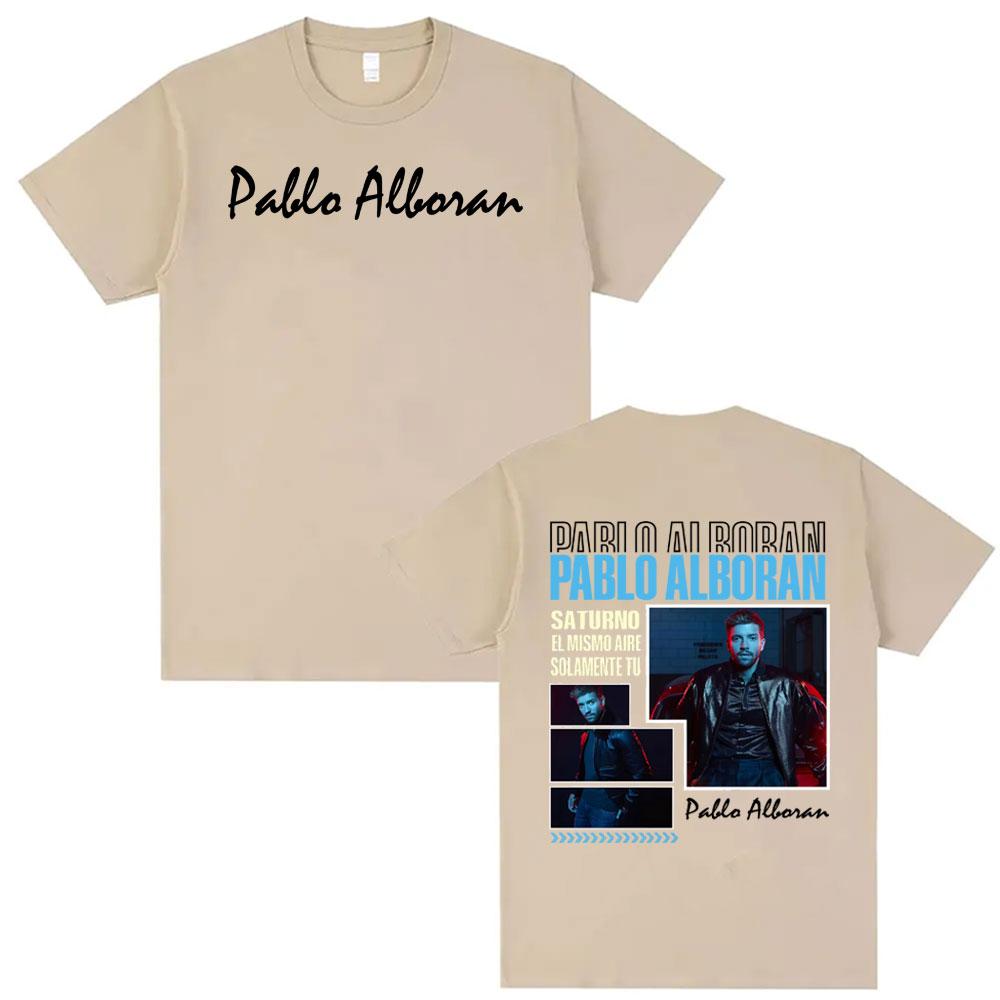 Pablo Alborn Global Tour Cover T Shirt Tops Unisexs Clothing ONeck Summer Comfort Trending T Shirts High Street Hip Hop Tshirts
