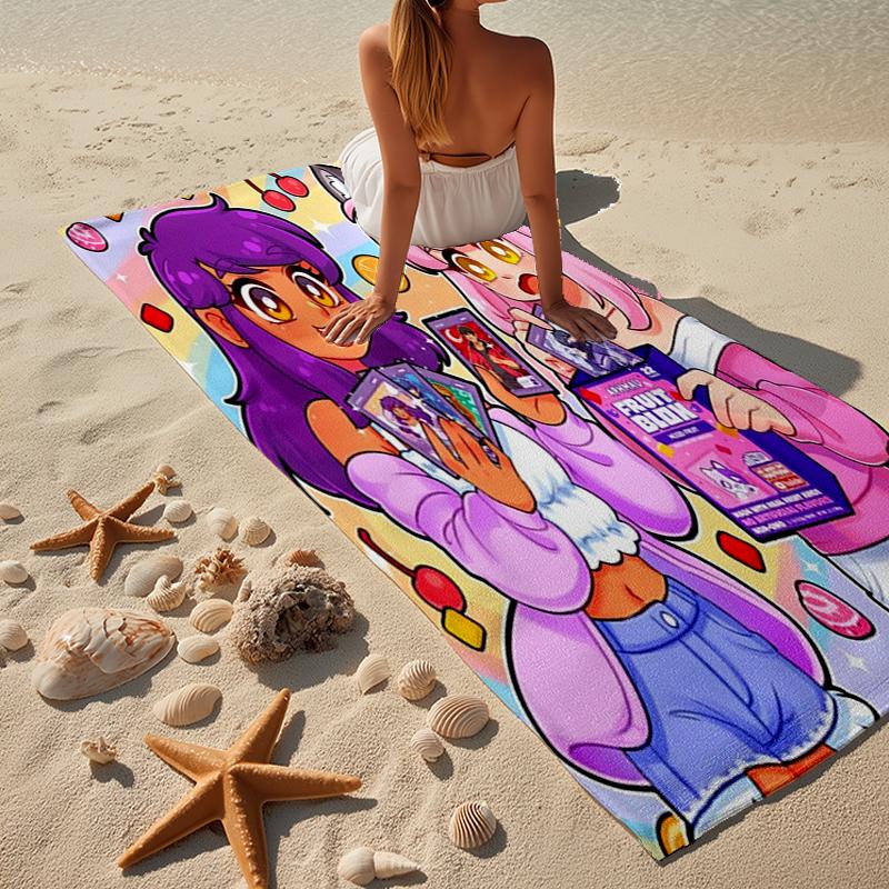 Purple Powerhouse Beach Towel, Super Soft Microfiber, Gift for Her/Him, Birthday, for Pool, Beach, Travel, Home Decor Fan gifts