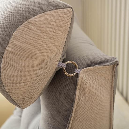 Bed Wedge Pillow for Sleeping Reading Acid Reflux Supportive Backrest Leg Neck Cushion with Side Pockets Multifunctional Sofa Pillow