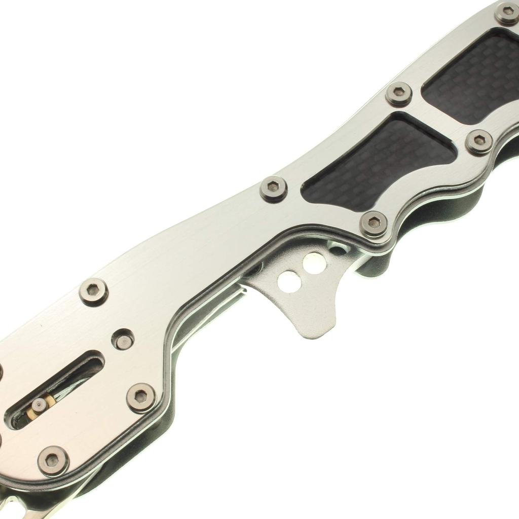 1091 Fish Carbon Fiber Fish Grip (Iregui) Grip, Pistol-Shaped (Silver)