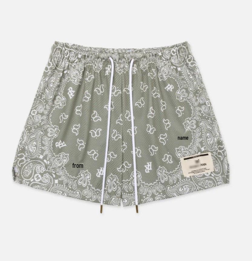 American Casual Mesh Breathable Basketball Shorts - Loose, Four-Point Fitness Jogging Pants