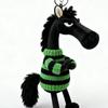 Popolari Portachiavi Cavallo Nero High Cool Sky Selection Peluche Morbido Ciondolo per Auto Portachiavi Bambola di Pezza Lavorata a Maglia per Borsa da Donna Borse per Bambini
