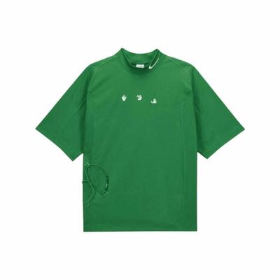 Logo Print Breathable Dopamine Short-Sleeve T-Shirt for Men Green