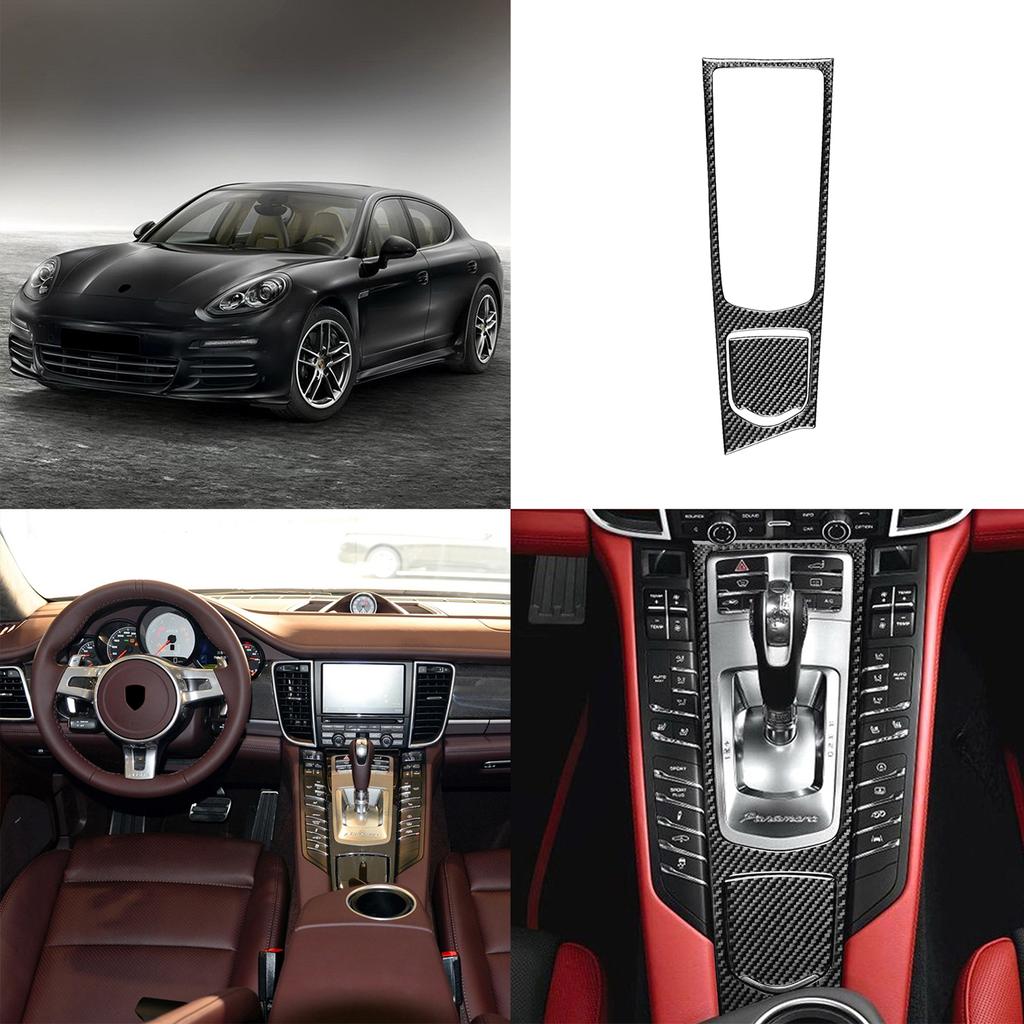 For Porsche Panamera 2010-2016 Carbon Fiber Central Control Multimedia Panel Cover Car Interiors Accessories Decoration Sticker