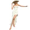 2026 European and American style summer new sexy pure desire irregular waist tube top backless lace dress women