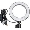 6 Inches LED Selfie Ring Light with Hot Shoe Adapter for Live Stream/Makeup/YouTube Video/Photography, 3 Light Modes
