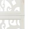 5 Panel Room Divider White Solid Wood Paulownia