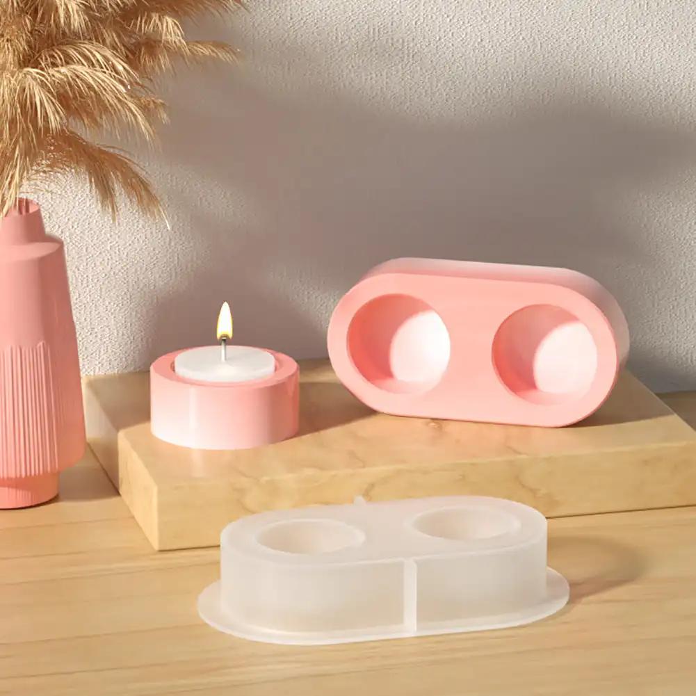 Silikonformen für Kerzenhalter mit mehreren Löchern, Kerzenständer, Herstellung von Kunstharz, unregelmäßige, mehrfach verbundene Gipsform