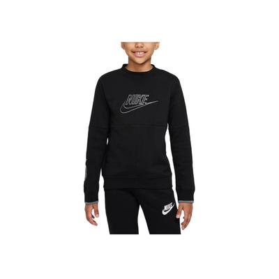 Nike Kapuzenpullover mit gedrucktem Logo, Kapuze, Sport, lange Ärmel, Kinder-Hoodies, Schwarz, DQ8819-010