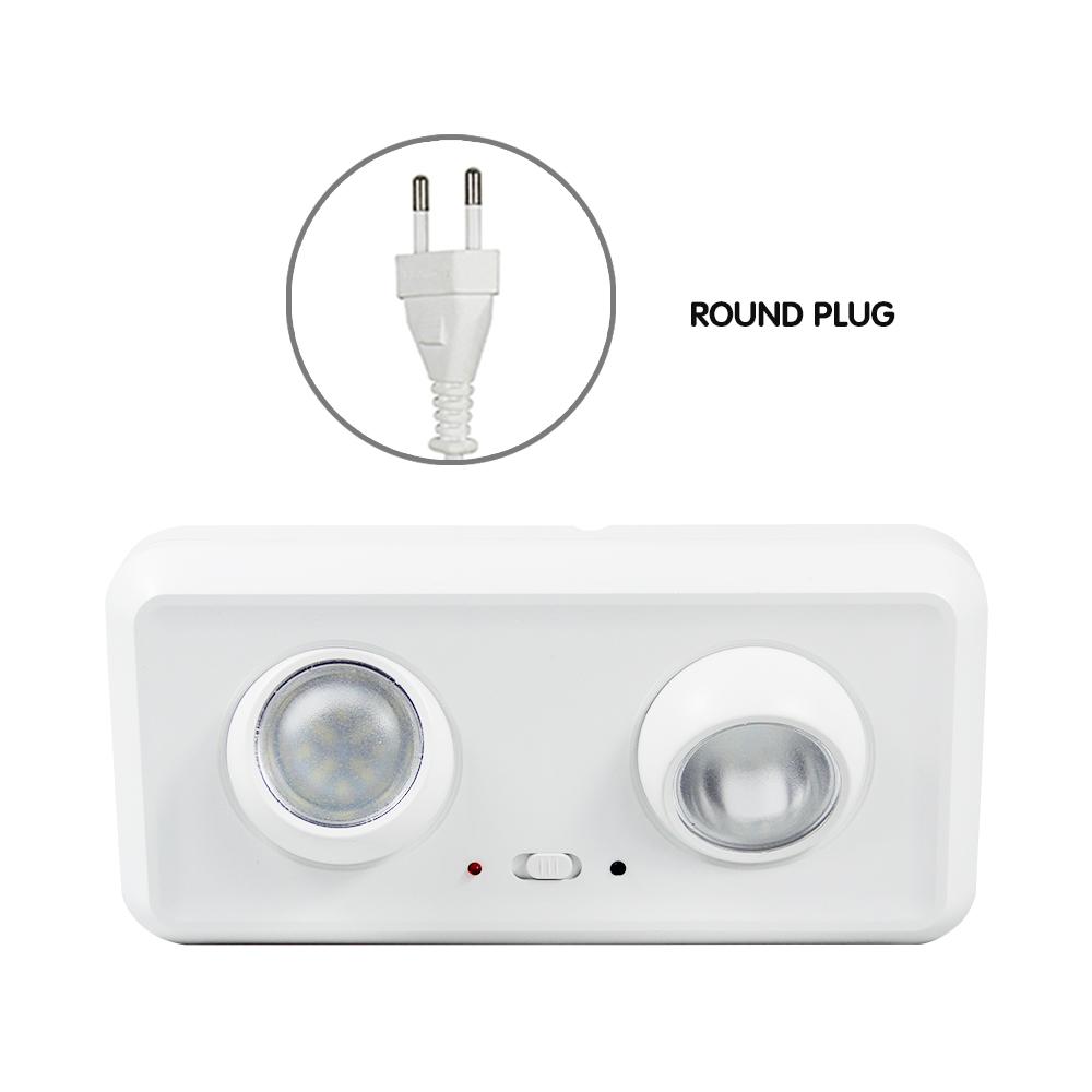 Emergency Evacuation Lights LED Wall-mounted Fire Fighting Lights Rechargeable Double-head Emergency Lamp for Power Outage