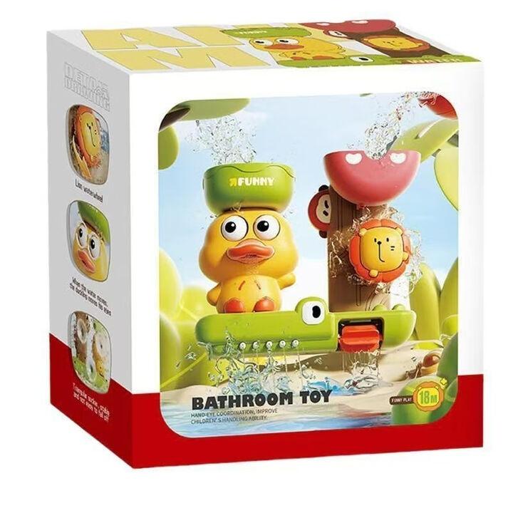 Baby Children's Water Toy Suction Cup Rotating Le Meng Duck Waterwheel Bathroom Shower Boy Four-in-one Water Spray Toy