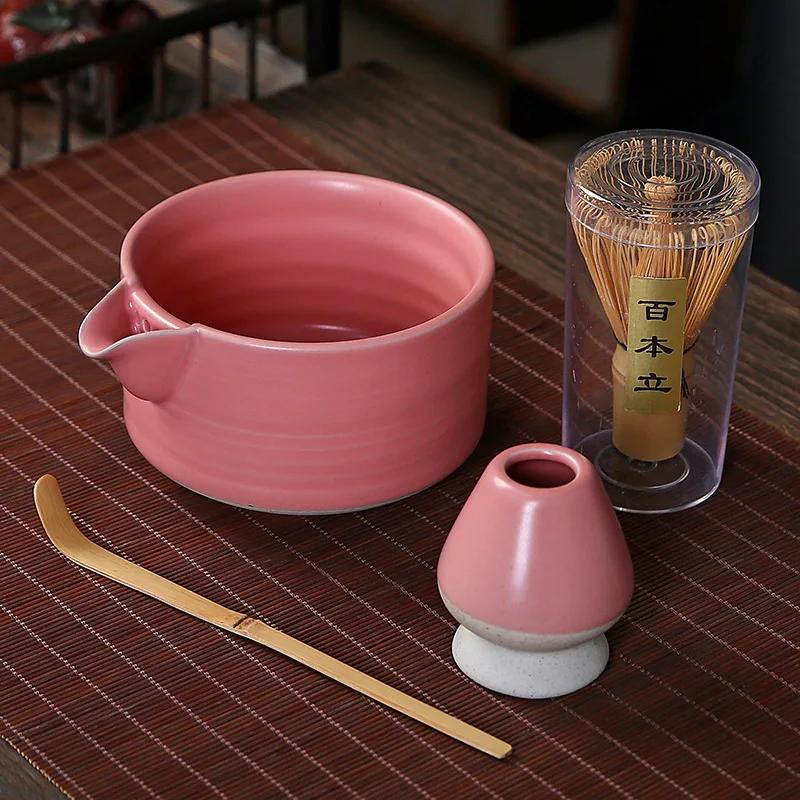 

4 бамбуковых венчика для матча и миска-держатель для начинающих