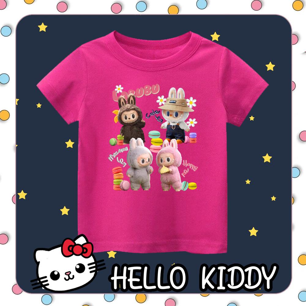 100% PREMIUM COTTON LABUBU 19 THE MONSTERS Kids T-Shirt Tops Budak Kid Children Kanak Unisex Girl Boy Lelaki Perempuan