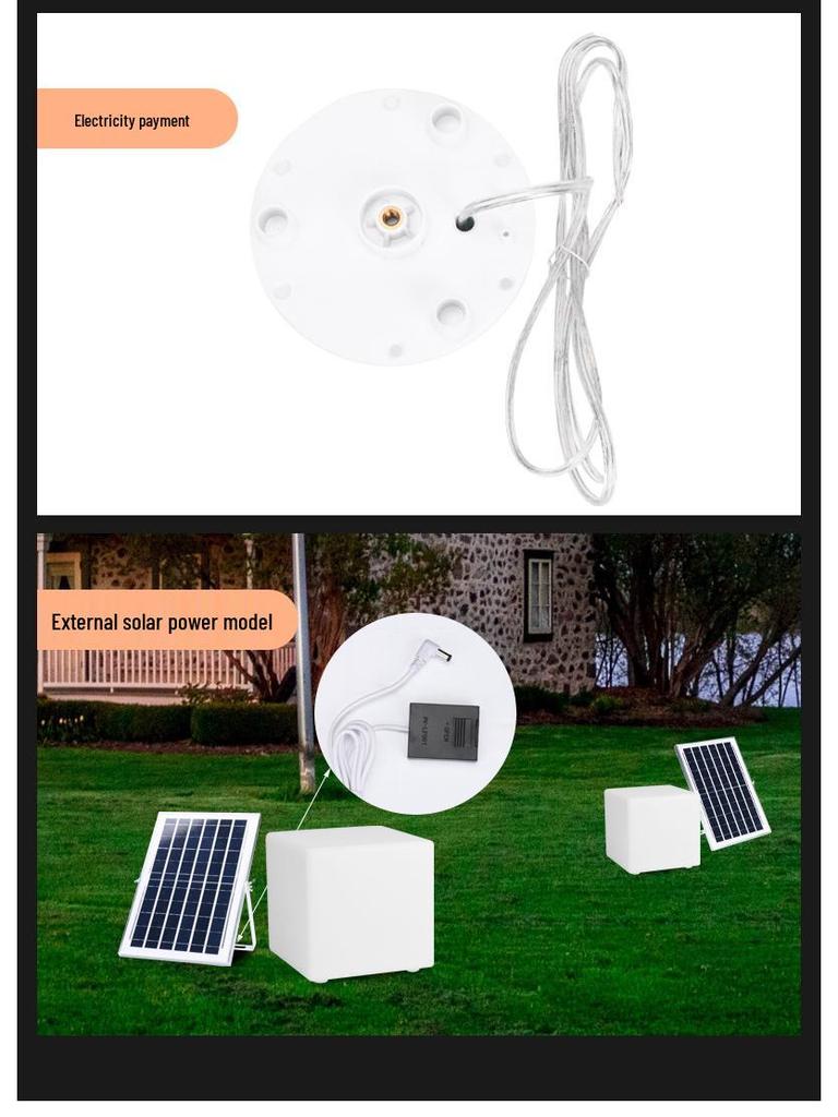 Seven-Color LED Luminous Cube: Night Light Stool & Outdoor Courtyard Lamp