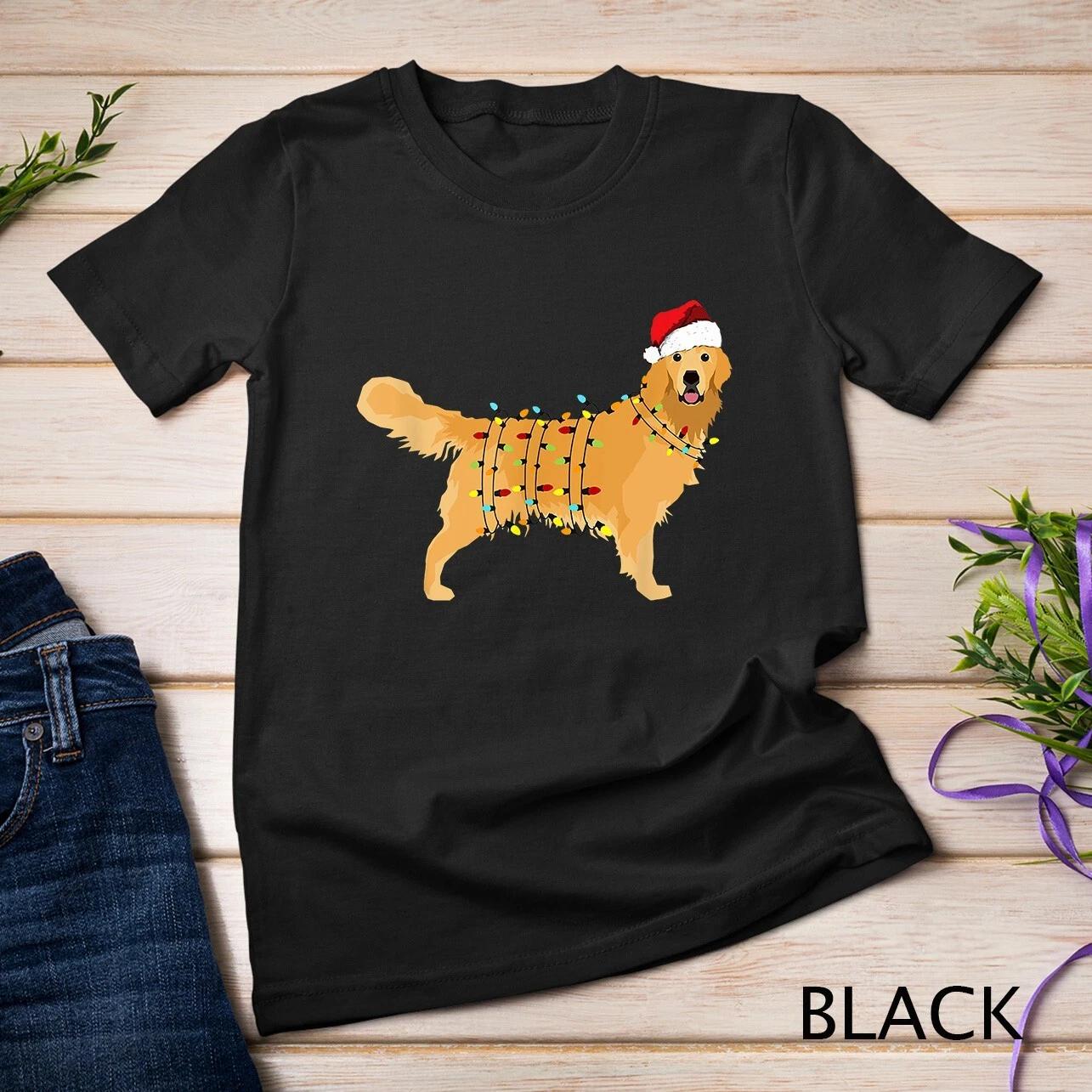 

Christmas Golden Retriever Happy New Year Gift For Dog Lover Unisex T-shirt S