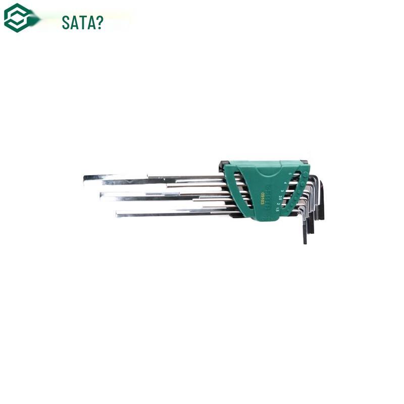 SATA 9-Piece Extra-Long Hex Key Set Assorted