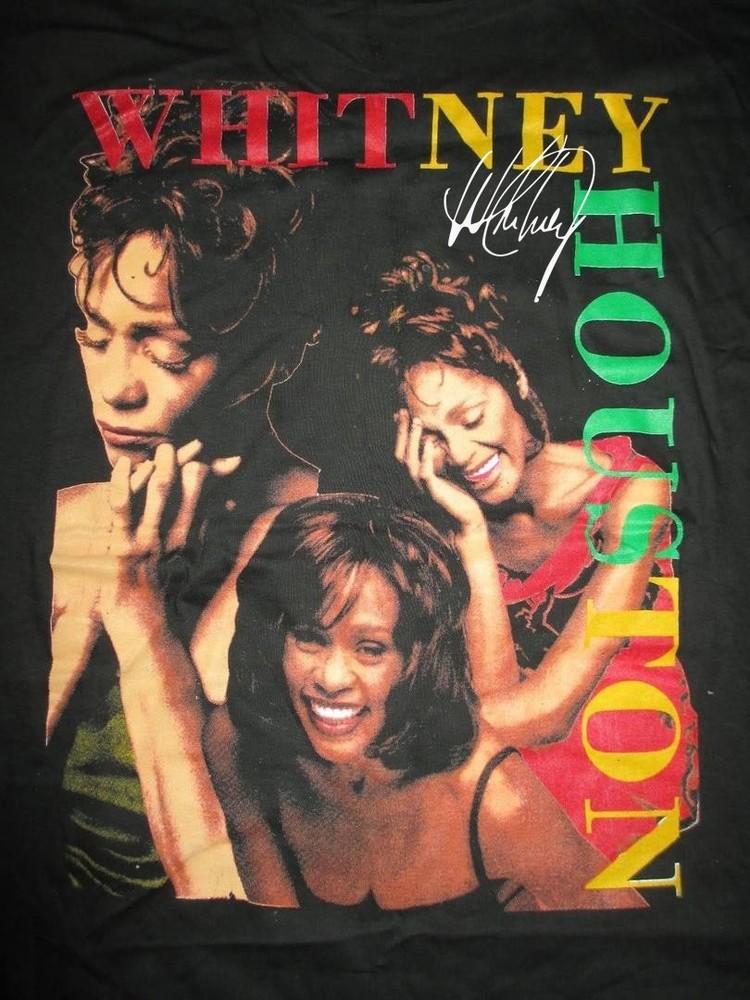 WHITNEY HOUSTON WAITING TO EXHALE CONCERT Black Men All Size T-Shirt 1H0332 Unisex T-Shirt M