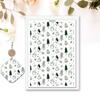 4PCS Christmas Clay Transfer Paper 95x138mm Water Soluble Paper Clay Transfer Sheets for Clay Earring Jewelry Making