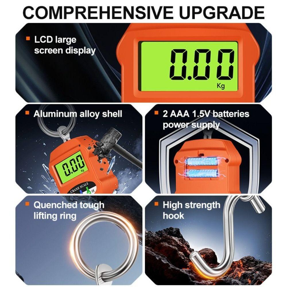 Aluminum Zinc Zinc Alloy Shell Digital Hanging Crane Scale Electronic Weight Balance Warehouse