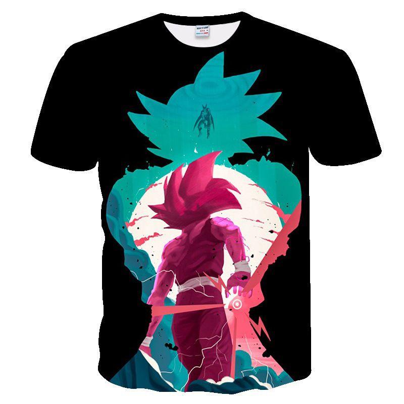 Vibrant 3d Print Dragon Ball Z Vegeta Goku Super Saiyan T-shirts For Anime Fans
