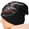 Satanic Baphomet Satan Devil Cap Occult Magic Demon Lucifer Goat Goth Bonnet Hat Print Punk Hip Hop Rock Autumn Winter Beanie Unisex Men Women