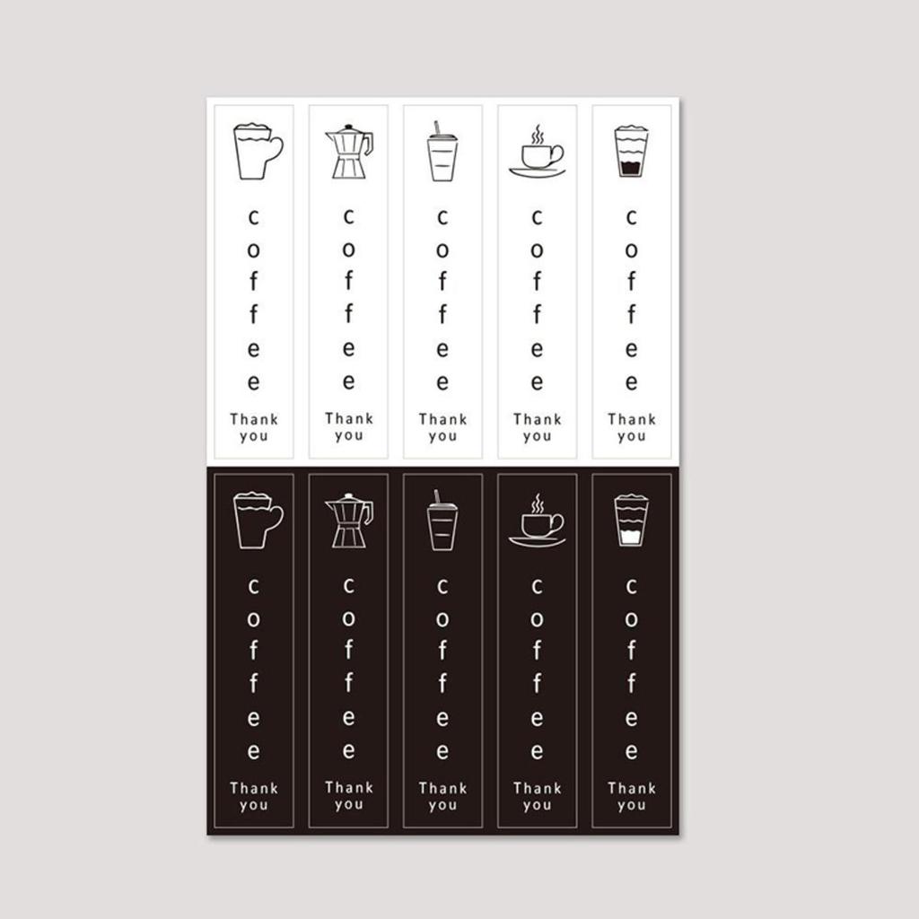 Self-adhesive Disposable Seal Label Thank You for Your Support Milk Tea Sticker Coffee Cup Decors