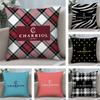 French C-Charriol Pillow Case Plush Fabric Soft Double Sided Print Home Sofa High Quality Cushion Cover Throw