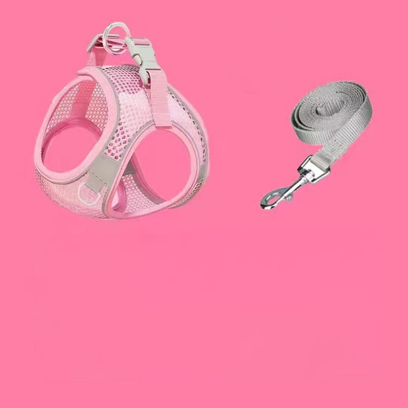 Dog Harness Vest Breathable Puppy Cat Vest  Outdoor Walking Lead Leash Adjustable Pet Harness for Chihuahua Chest Strap Stuff