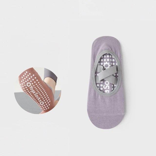 

1 пара женских носков для йоги с нескользящей ручкой для пилатеса, барре, балета, танцев, тренажерного зала, спорта, фитнеса, британского фитнеса, хлопкового захвата для пилатеса, захвата для упражнений