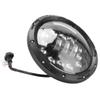 פנס ראש LED 7 אינץ' 75W צבע אור לבן-ענבר עמיד במים IP68 החלפה לוונגלר TJ 1997 2006