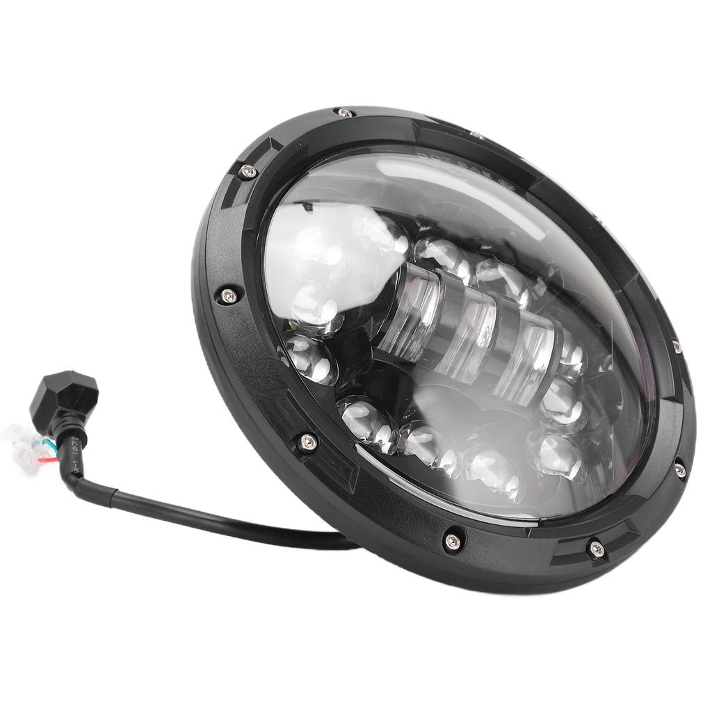 פנס ראש LED 7 אינץ' 75W צבע אור לבן-ענבר עמיד במים IP68 החלפה לוונגלר TJ 1997 2006